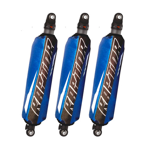 Black blue atv shock covers - black,