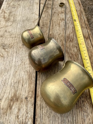Set vintage brass spirit - set, 3