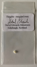 DAVID EDWARDS MINIATURES 1/12 DOLLS HOUSE RECYCLED IVORY THIMBLE