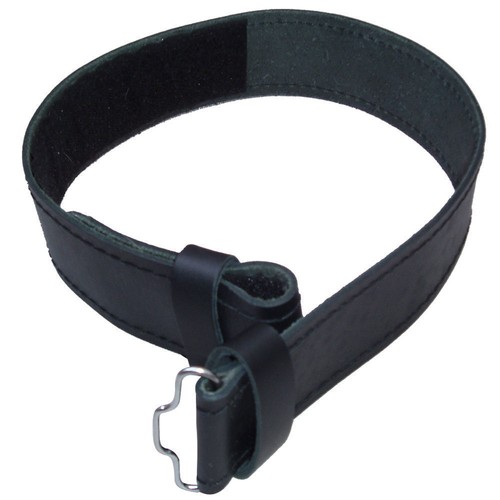 Scottish black leather belt - tc,