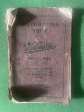 1952 Velocette Instruction Manual for 350cc MAC Motorcycle.