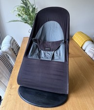 BabyBjorn Baby Bouncer Soft - Black Grey/blue - Baby Bjorn Babysitter Chair