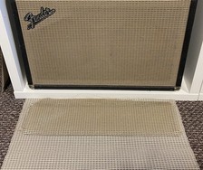 Original Vintage Fender Grill Cloth Silver Sparkle Blackface Bandmaster Amp Head