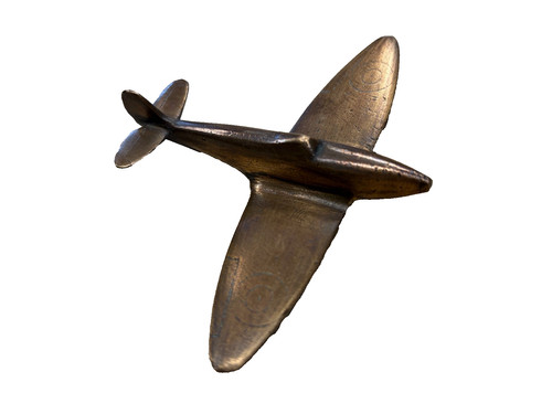 Ww2 raf spitfire small - spitfire, brass