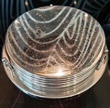 Six Vintage Large Plate Coasters In Silver Plate. Two Not Matching. 19.5cm Diam