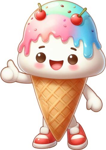 Colour cute ice cream wall - cute,