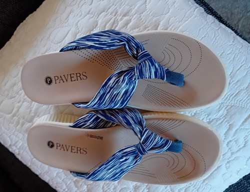 Pavers blue white striped - pavers,