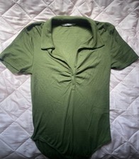 Green ruched bust - green, bodysuit