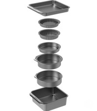 MasterClass Smart Space Bakeware Set 7-Piece Non Stick and Stackable