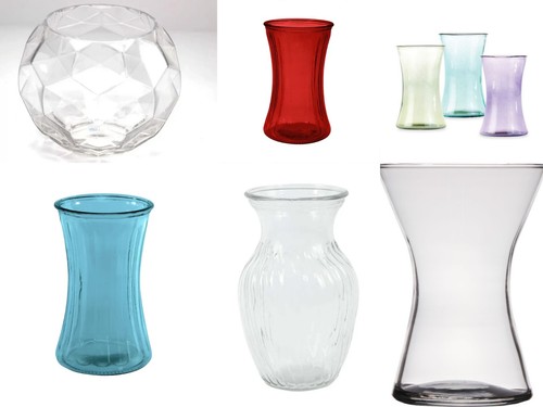 Glass vases flower display - vases,