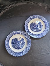 2 Blue & White Olde Alton Ware