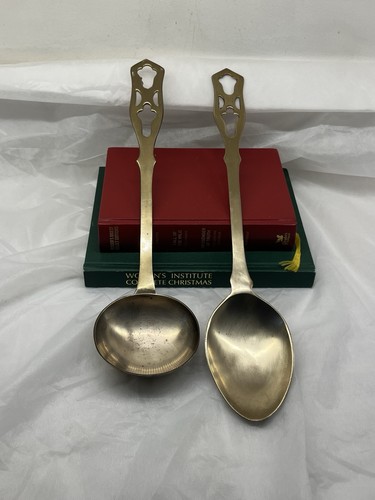 Vintage solid brass spoon - vintage,