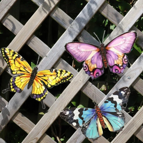 Set metal butterfly - of, wall