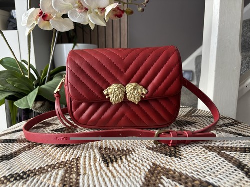 Zara quilted red golden - quilted,