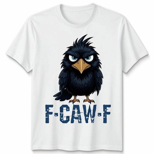 Grumpy bird caw crow - grumpy, f-caw-f