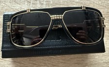 CAZAL VINTAGE Mod. 661/3 Col. 001 Gloss Black Gold Sunglasses & Case  EX  