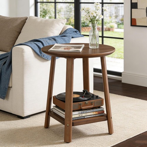 Modern solid wood side table - wood,
