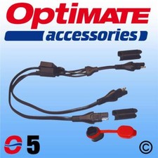 O5 OptiMate SAE Y Splitter Lead - Fused Weatherproof Connector for Motorbike