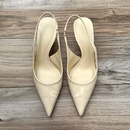 Zara women ivory patent - zara,