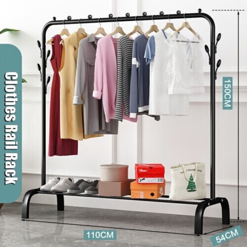 Heavy duty double clothes - clothes, rail