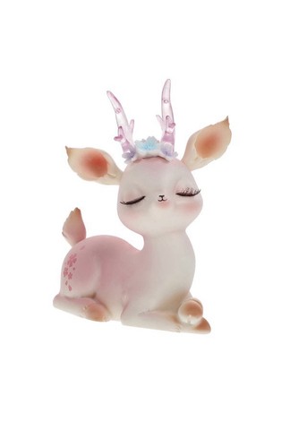 Cute pink sleeping deer - cute,