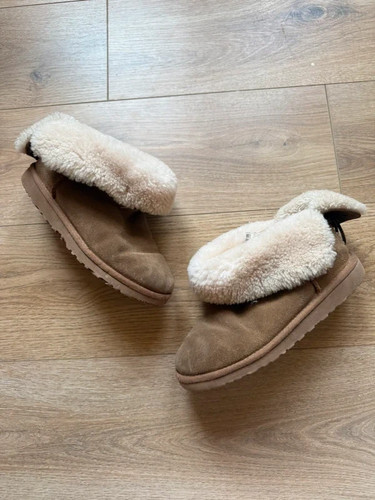 Brown shearling suede - shearling,