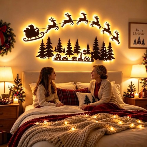 Led reindeer wall christmas - led,