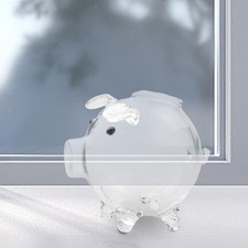 Glass Piggy Bank Unopenable Money Saving Bank for Adults New Year Gift Girls