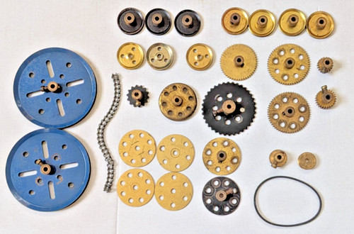 Vintage meccano gears pulleys - gears,