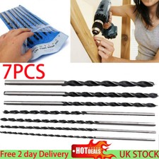7x Long Wood Drill Bits 4mm 5mm 6mm 7mm 8mm 10mm 12mm x 300mm Brad Point UK