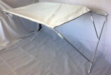 3 Arch Boat Bimini Canopy With Overall Cover, Adjustable Width 160cm to 180cm