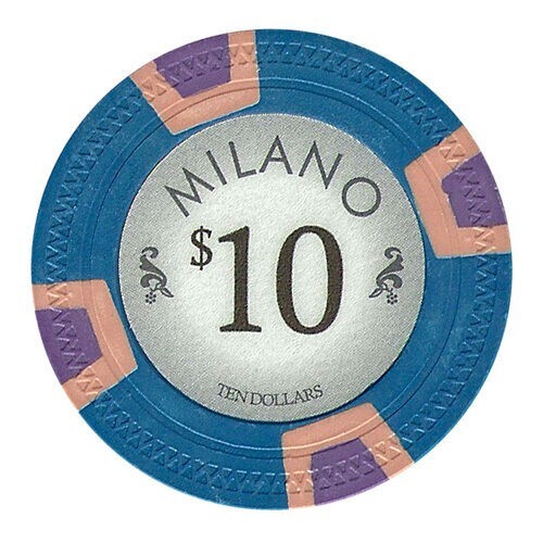 100 blue milano clay poker - milano,