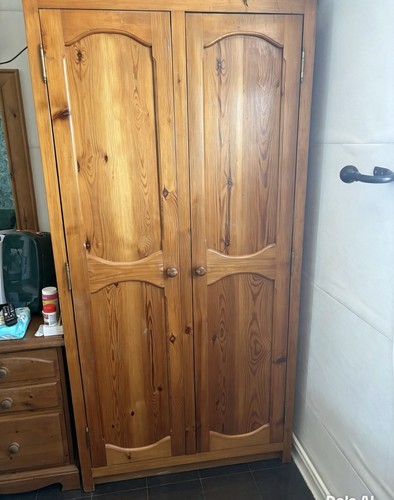 Wood freestanding wardrobe - wardrobe, 2