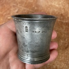 VR30 Half Gill Victorian Pewter Measure I Thompson C&M 1901