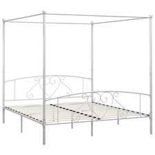 Canopy Bed Frame Metal Single Base Bedroom Multi Colours Multi Sizes vidaXL