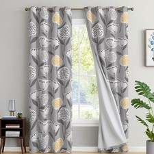 Floral Blackout Curtains Pair