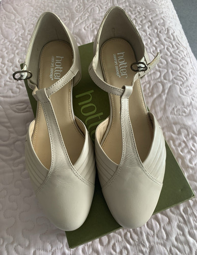 Hotter quickstep beige leather - hotter,