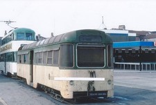 118p  6x4" Tram Photo - Blackpool Corporation. 'Twin Car' trailer tram, No. 688.
