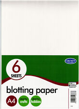 Blotting Paper A4, 6 sheets, factory sealed, Ideal hobbies, crafts by County