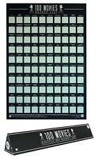 100 Scratch Off Bucket List Poster Movies To Watch A2 Ideal Gift For Film Fan UK