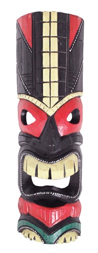 Tiki mask wooden wall - tiki,