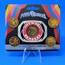 Mighty Morphin Power Rangers Legacy Master Morpher Coin Pin Set x6 Figure