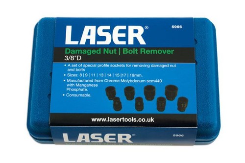 Damaged rounded off bolt - rounded, nut