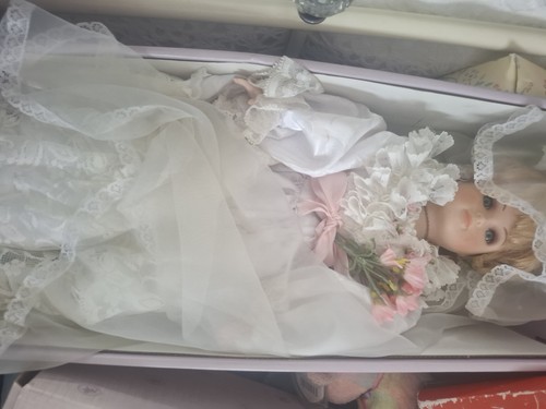 Porcelain bride doll - porcelain,