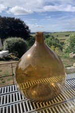 Large Antique Brown Glass Demijohn 64cm tall