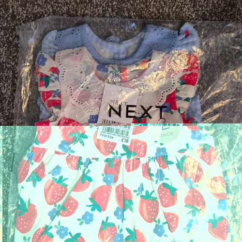 Next newborn strawberry smock - newborn,