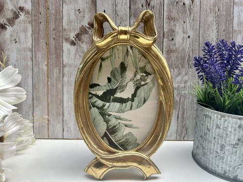 Oval photo picture frame gold - oval,