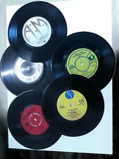 Lot of 5 x 7 inch Single Vinyl Records For Craft, Upcycling Projects WITH CENTRE