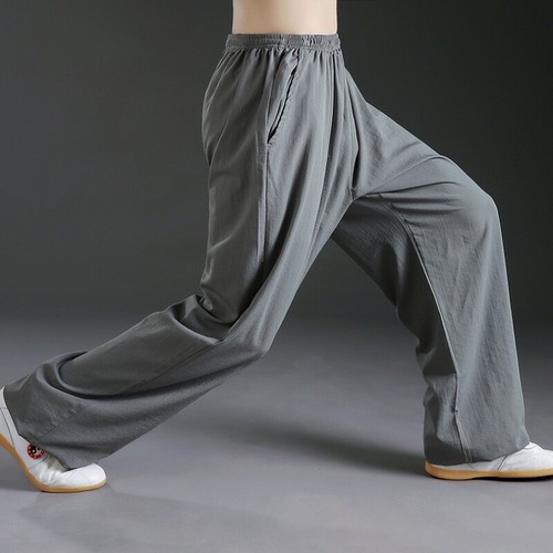 Men cotton baggy pants kung - cotton,