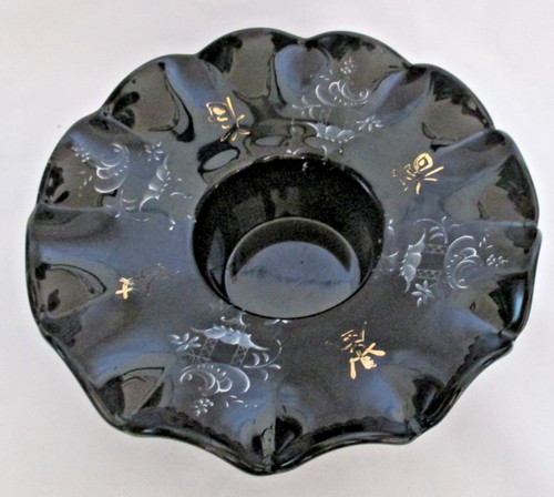 Black glass chinese hand - black,